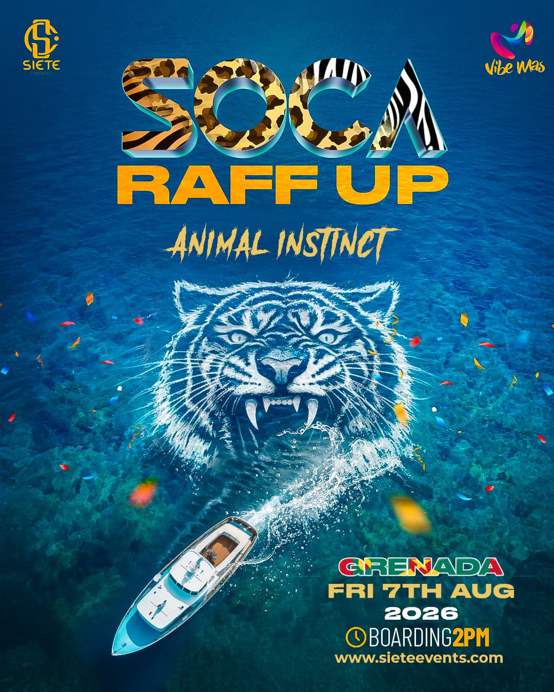 Soca Raff Up Animal Instinct — Grenada, Carnival Friday 7 August 2026