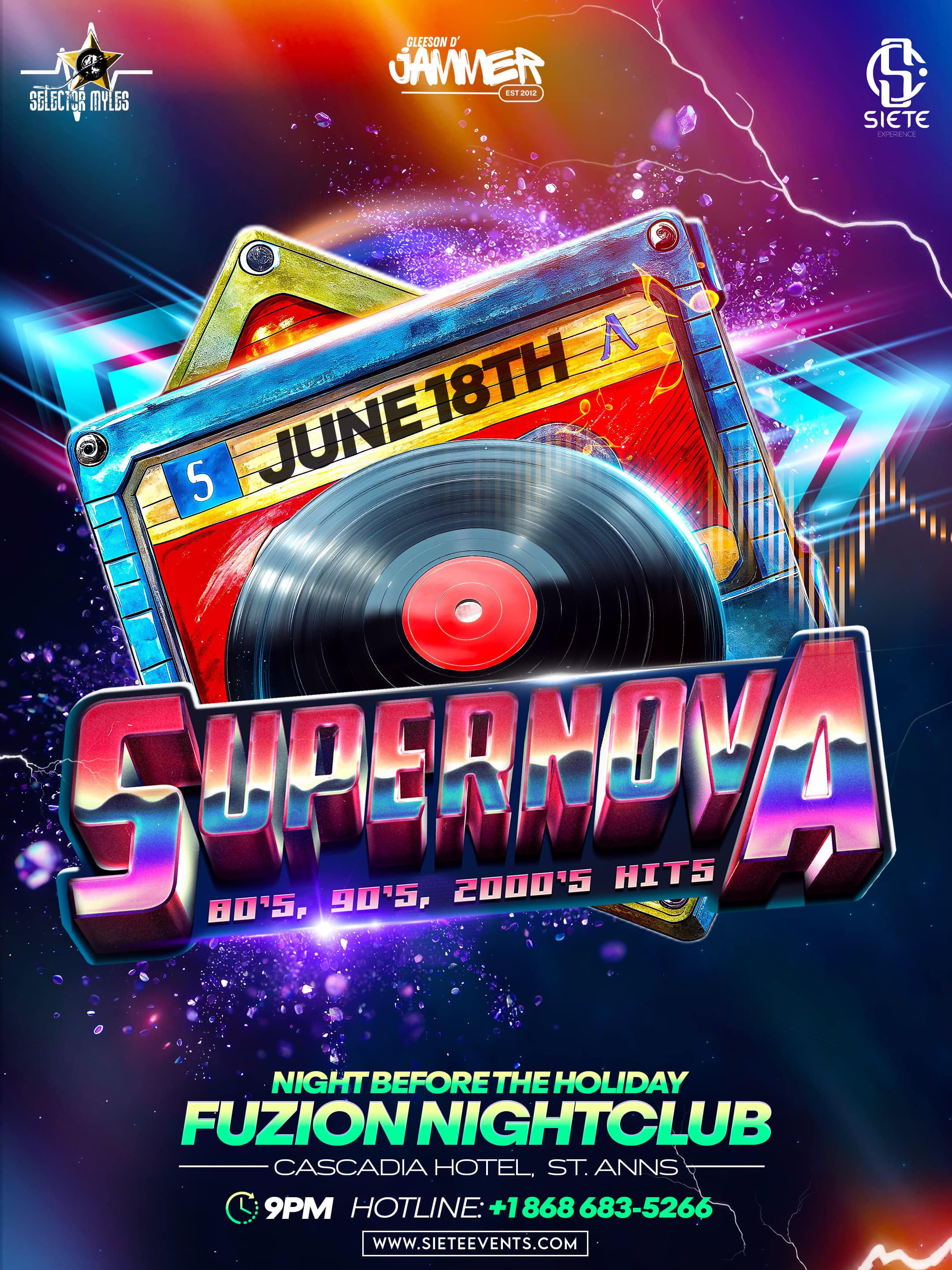 Supernova — the greatest hits of the 80s, 90s & 2000s, Fuzion Nightclub, Trinidad, Thursday 18 June 2026